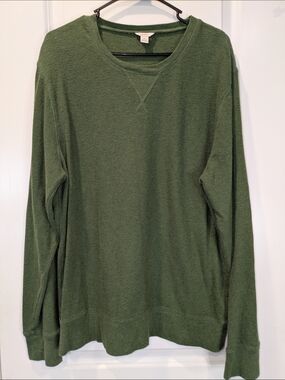 Fossil Women’s XL Green Terry Knit Pullover Sweatshirt Long Sleeve Crewneck